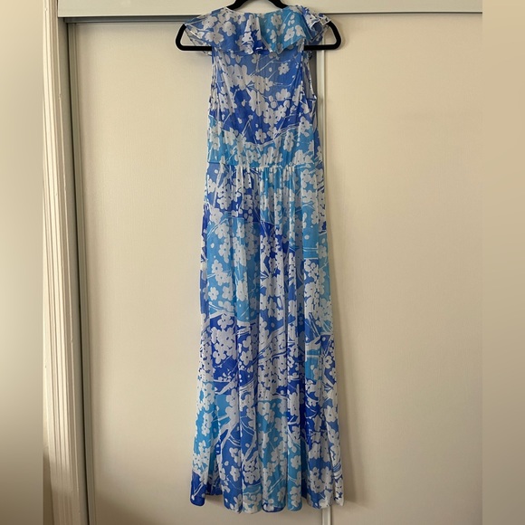 Vintage 70s Vera Maxi Dress - blue floral - Picture 3 of 7
